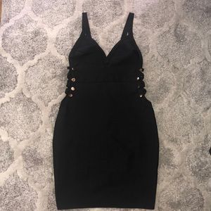 Black bandage mini dress